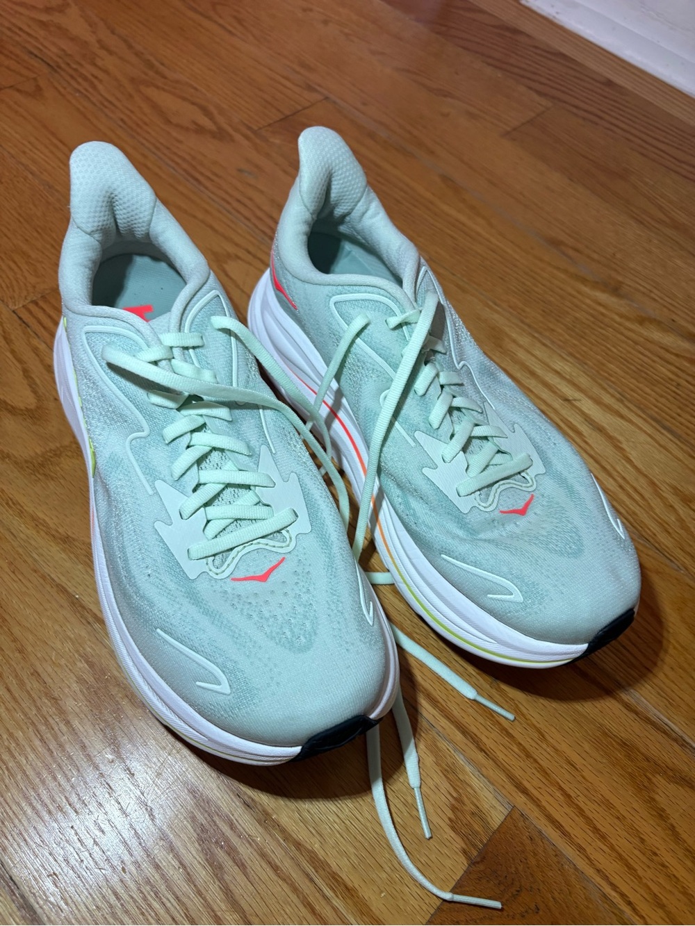 Hoka Women's Mint/Neon Accent Running Shoes - Picture 5 of 8